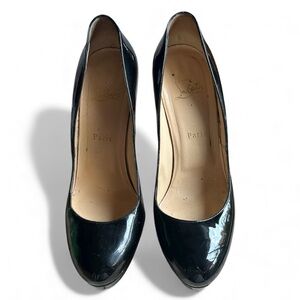 Christian Louboutin Made in Italy Black Patent Leather Pump Heels